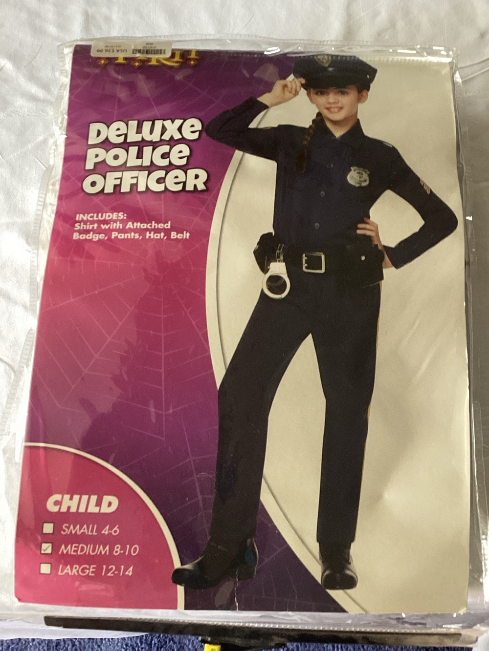 Spirit Deluxe Police Officer Costume - Navy Blue